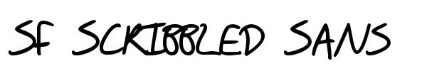 SF Scribbled Sans font preview